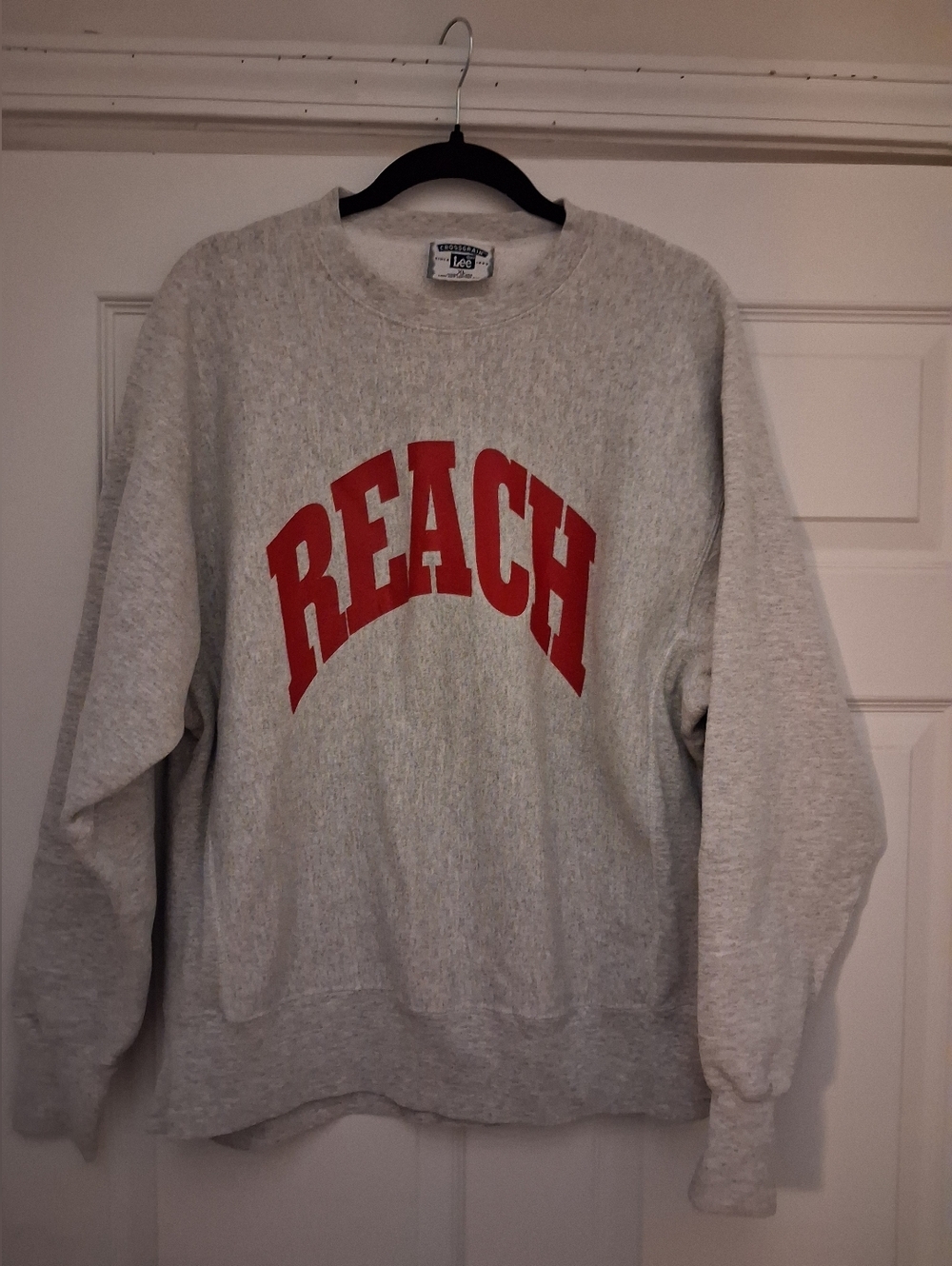Vintage 90s Lee Cross Grain Reach Crewneck Sweatshirt - Made In USA